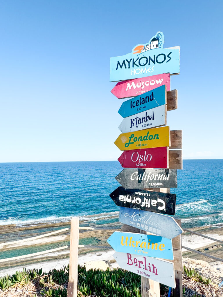 vyhlídka na pláž na severním Kypru